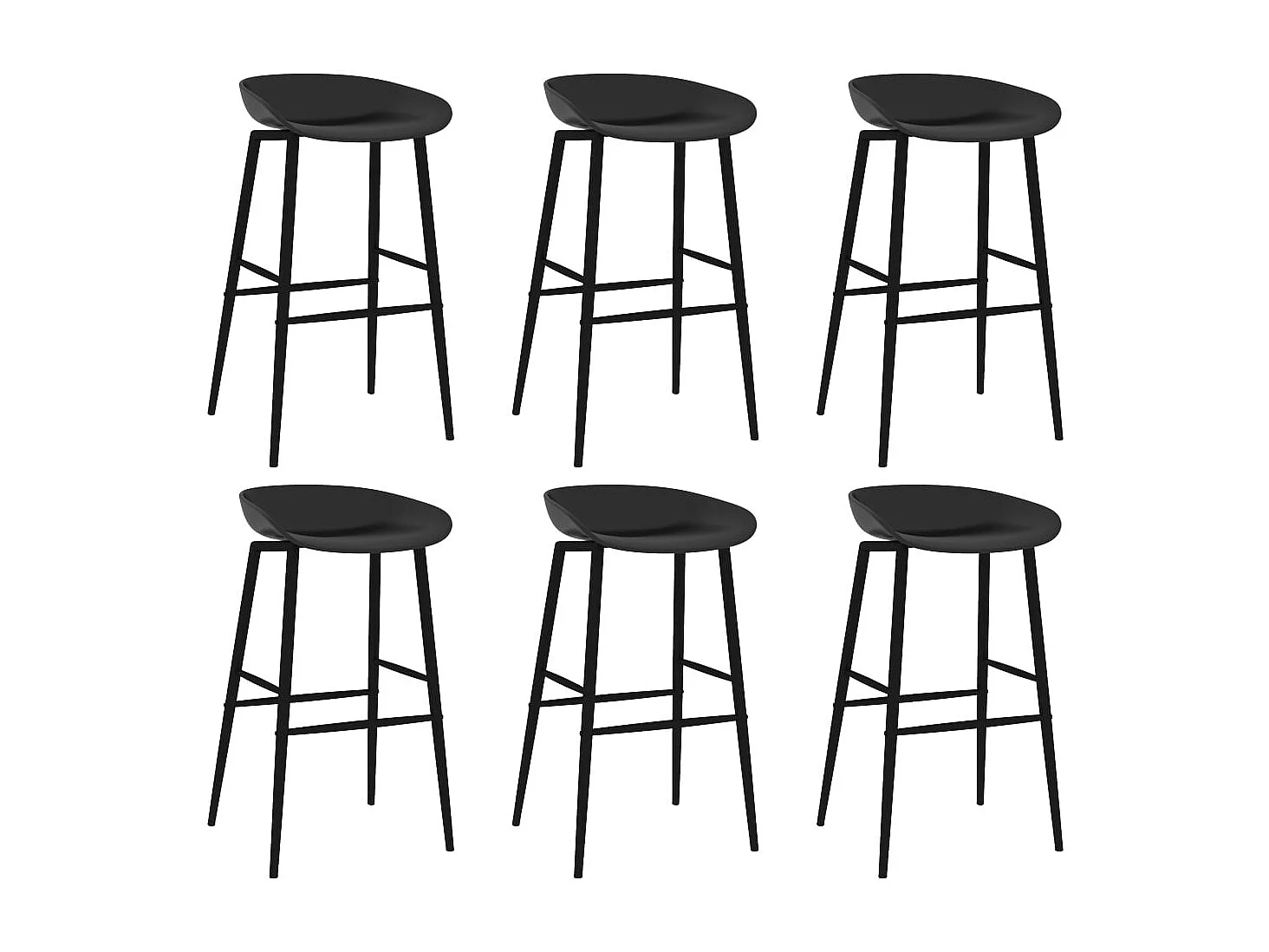 7-delige barset Wit en zwart