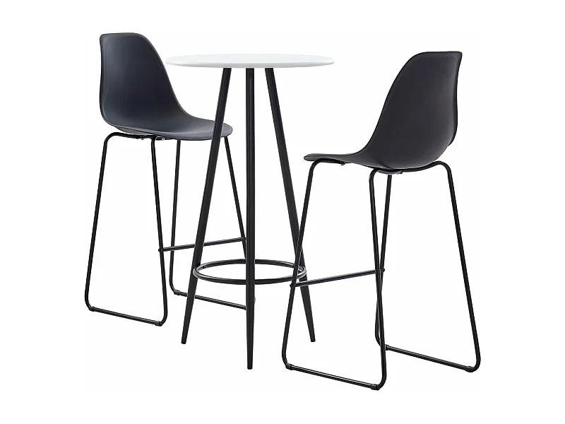 Ensemble de bar 3 pcs Plastique Noir