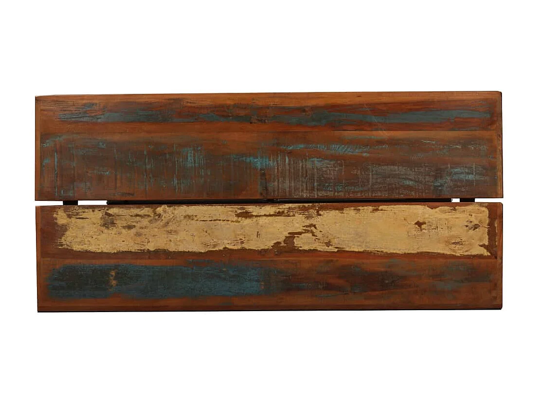 Ensemble de bar 7 pcs Bois massif recyclé et cuir véritable