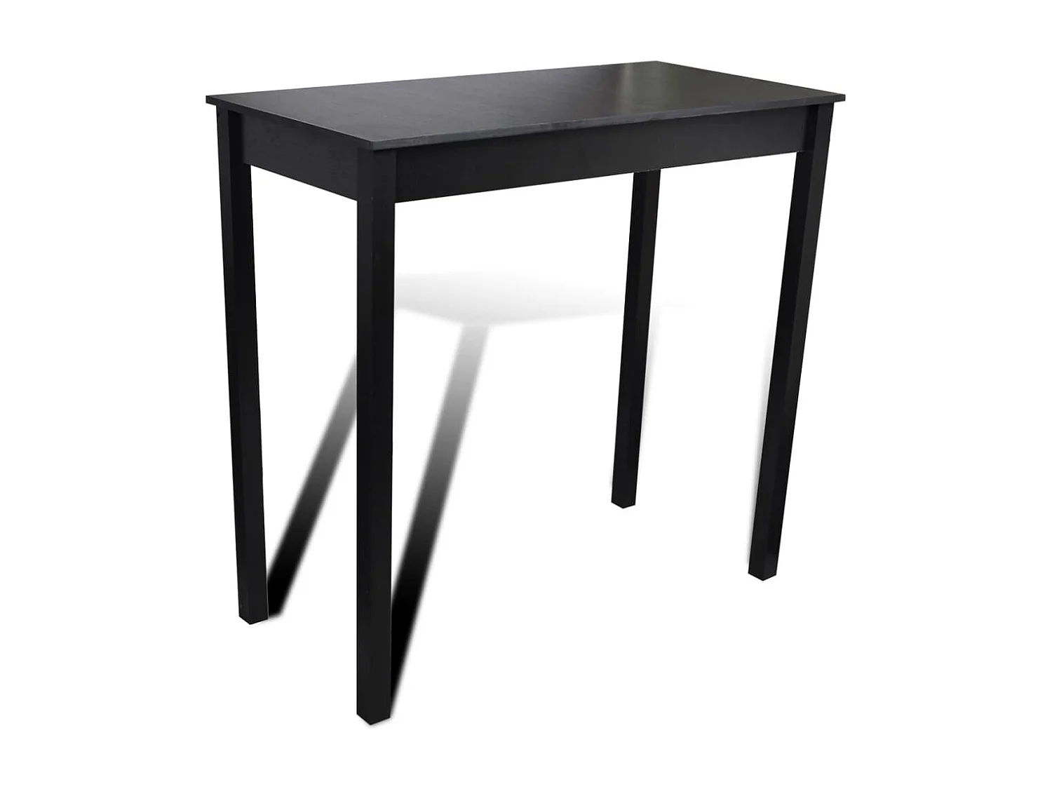 Set composto da 1 tavolo da bar e 4 sgabelli neri