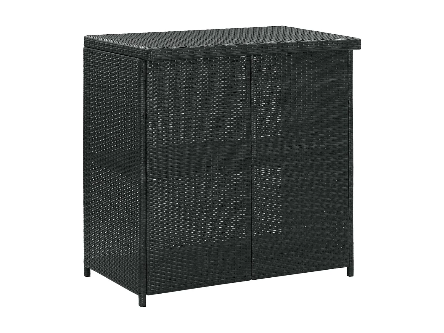 Ensemble de bar 3 pcs Résine tressée Noir