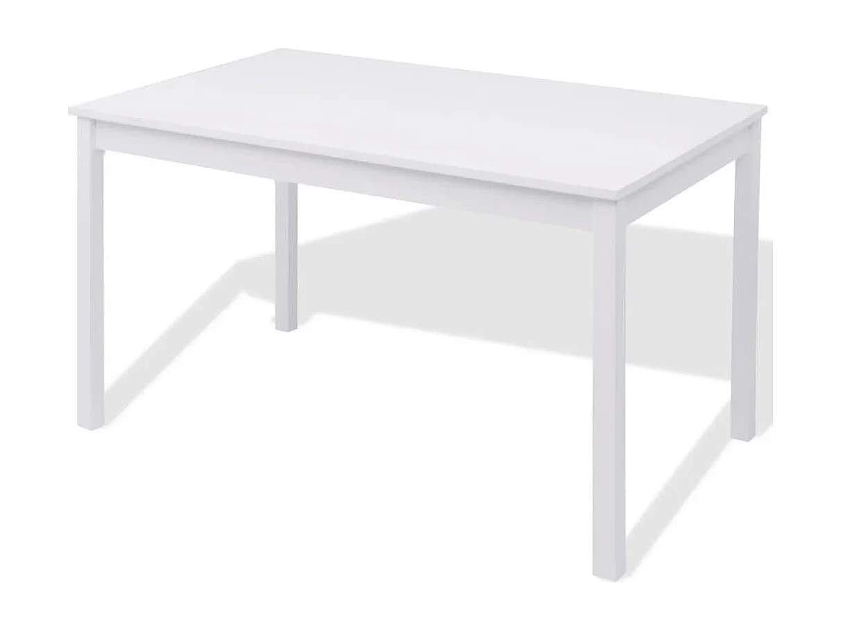 Jogo de sala de jantar 7 peças Pinho Branco