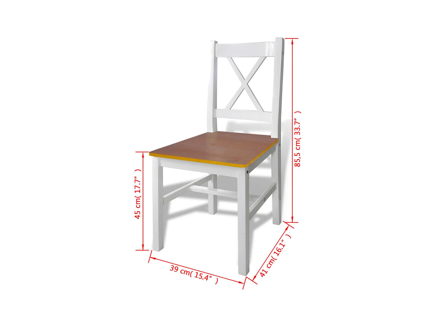 Set sala da pranzo 5 pezzi marrone e bianco