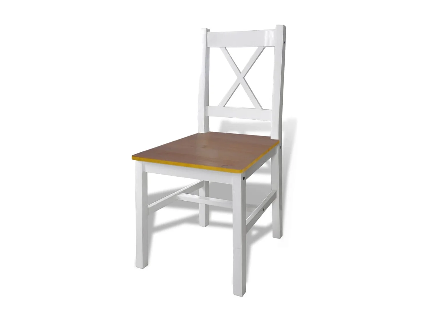 Set sala da pranzo 5 pezzi marrone e bianco