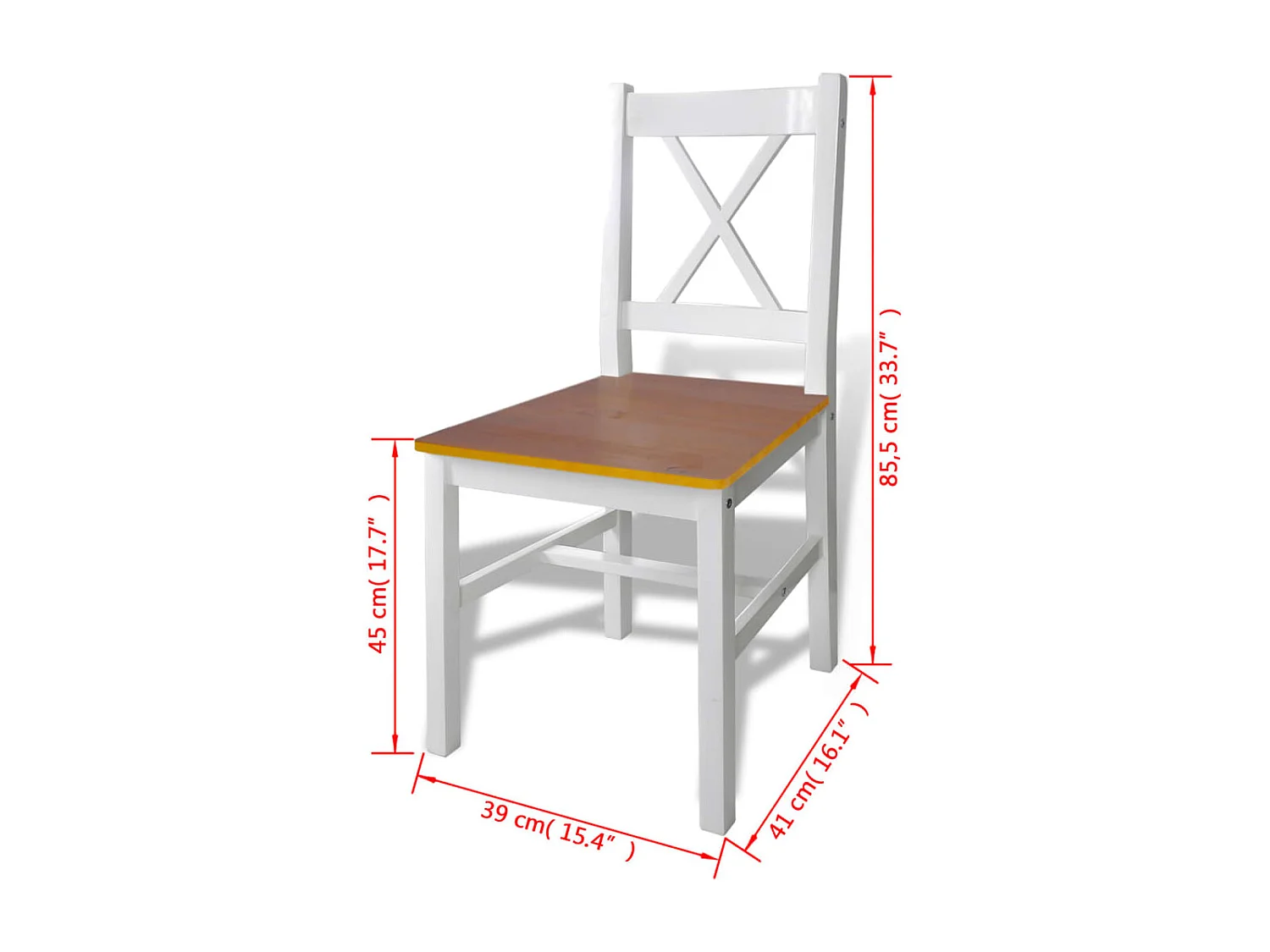Set sala da pranzo 5 pezzi marrone e bianco