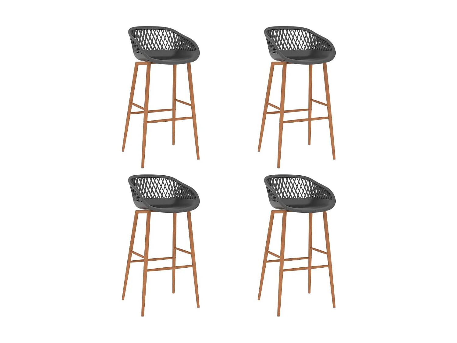Ensemble de bar 5 pcs Noir et gris
