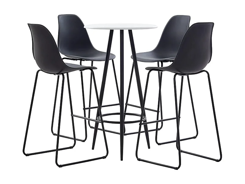 Ensemble de bar 5 pcs Plastique Noir