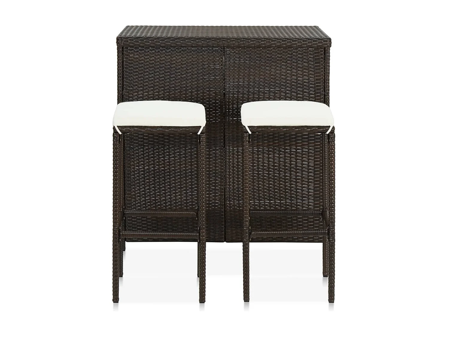 Set 3 barre in vimini in resina Marrone