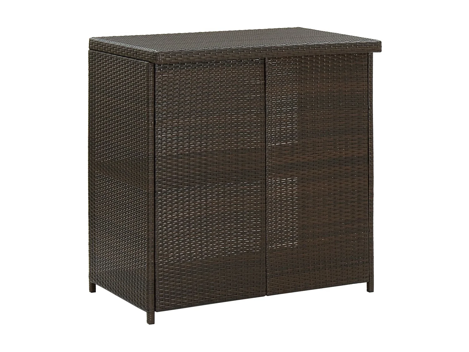 Conjunto de barra de vime de resina 3 peças Marrom