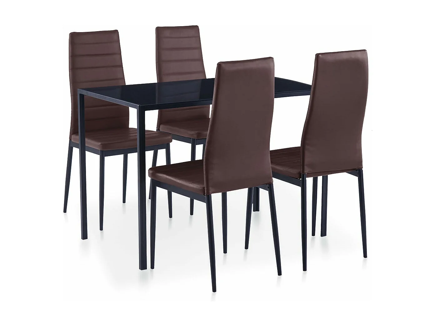 Conjunto de sala de jantar marrom 5 peças