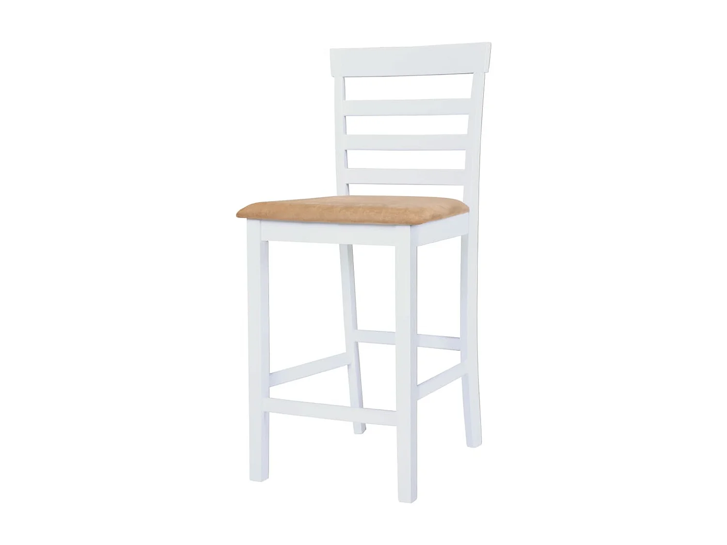 Table et chaises de bar 3 pcs Bois massif Marron et blanc