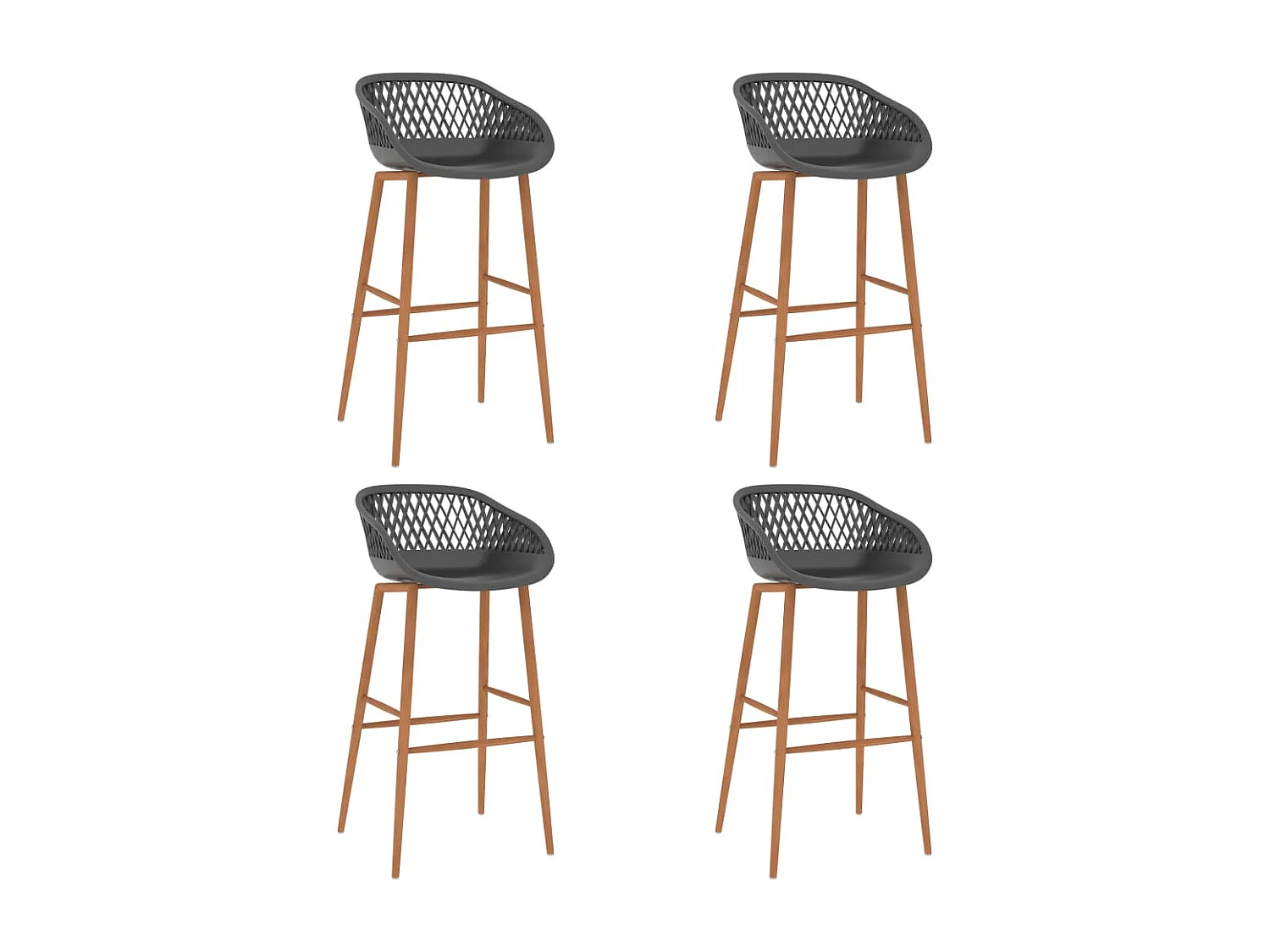 Ensemble de bar 5 pcs Noir et gris