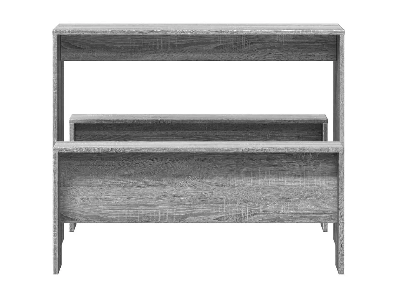 Ensemble table à manger et bancs 3 pcs bois d'ingénierie