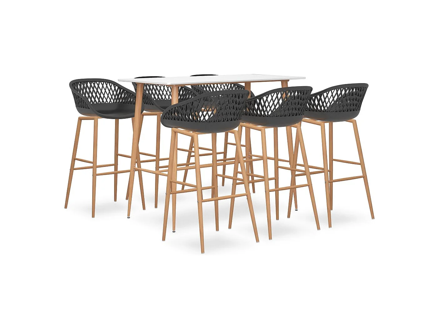 Set bar 7 pezzi Bianco e grigio