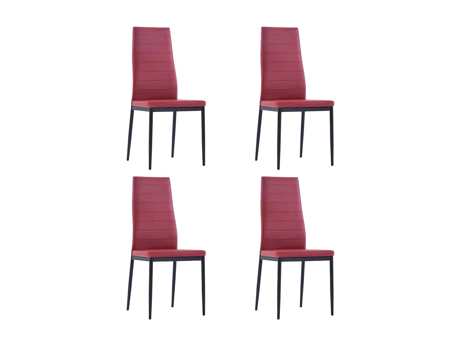 Mobilier de salle à manger 5 pcs Rouge bordeaux