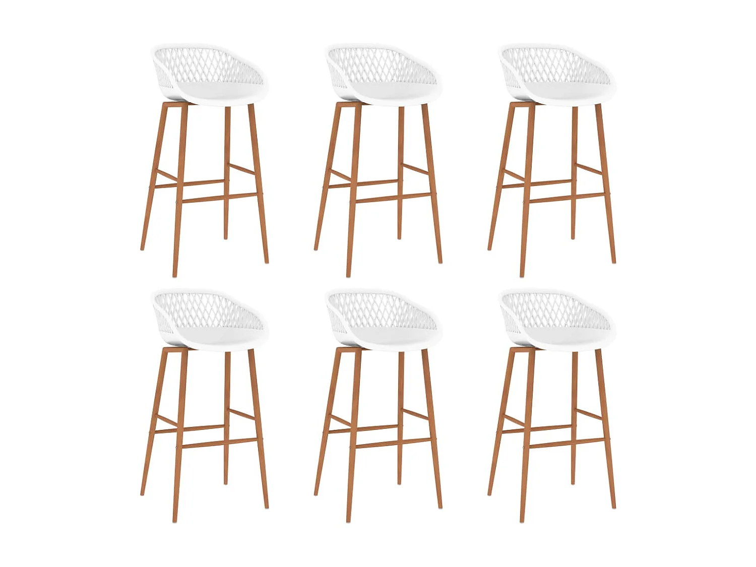 Set da bar 7 pezzi Bianco e nero