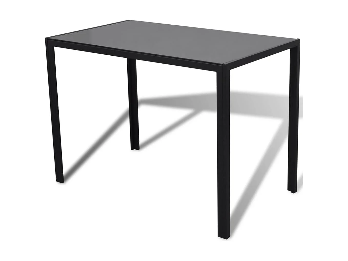 Conjunto de mesa de jantar preto de cinco peças
