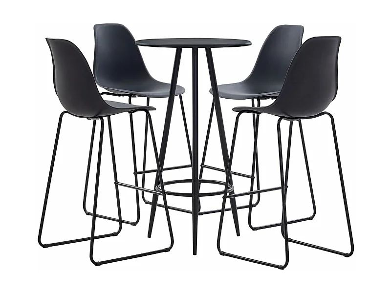 Ensemble de bar 5 pcs Plastique Noir