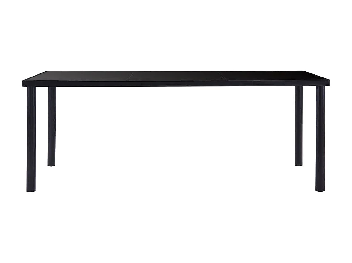 11-teiliges Esszimmer-Set aus schwarzem Kunstleder