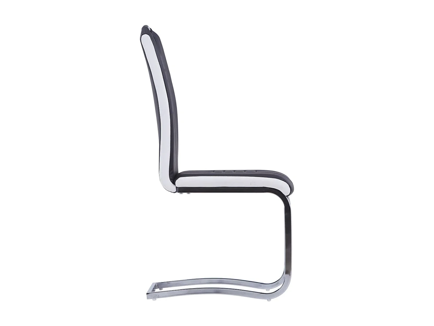 Conjunto de sala de jantar em couro sintético preto com 9 peças