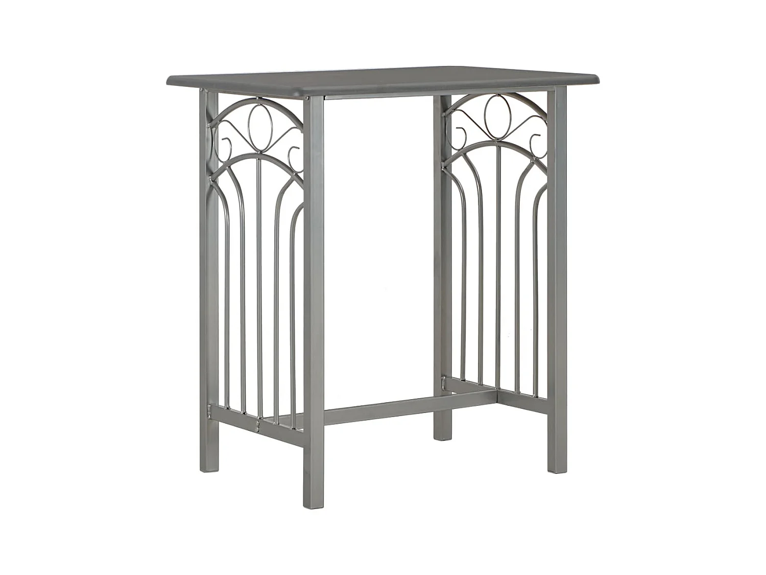 Ensemble de bar 3 pcs Bois et acier Anthracite