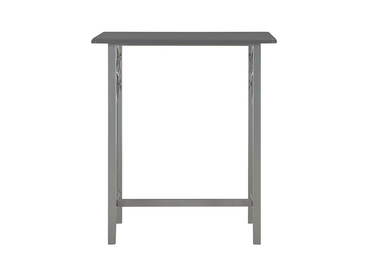 Ensemble de bar 3 pcs Bois et acier Anthracite