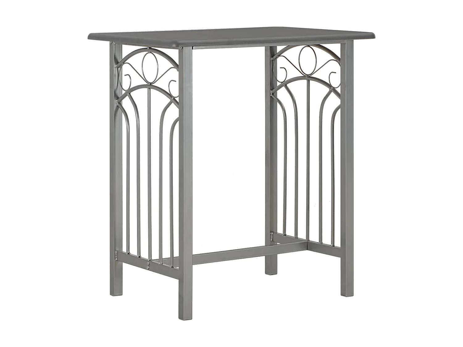 Ensemble de bar 3 pcs Bois et acier Anthracite