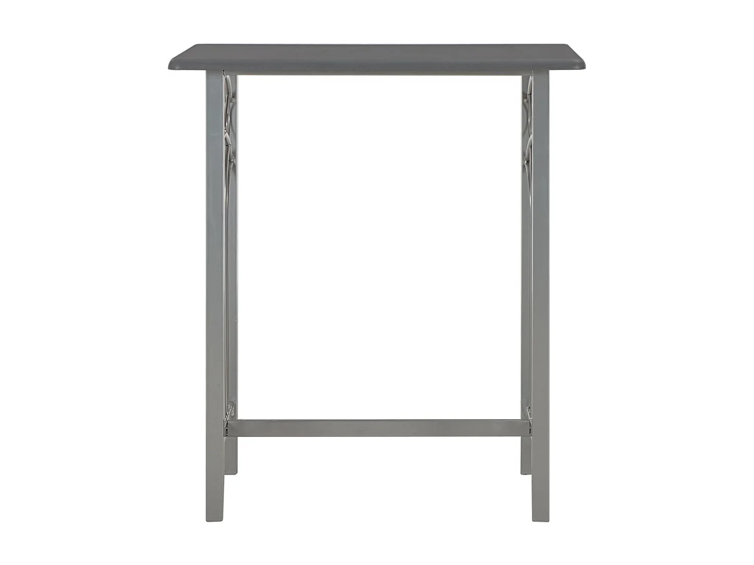 Ensemble de bar 3 pcs Bois et acier Anthracite