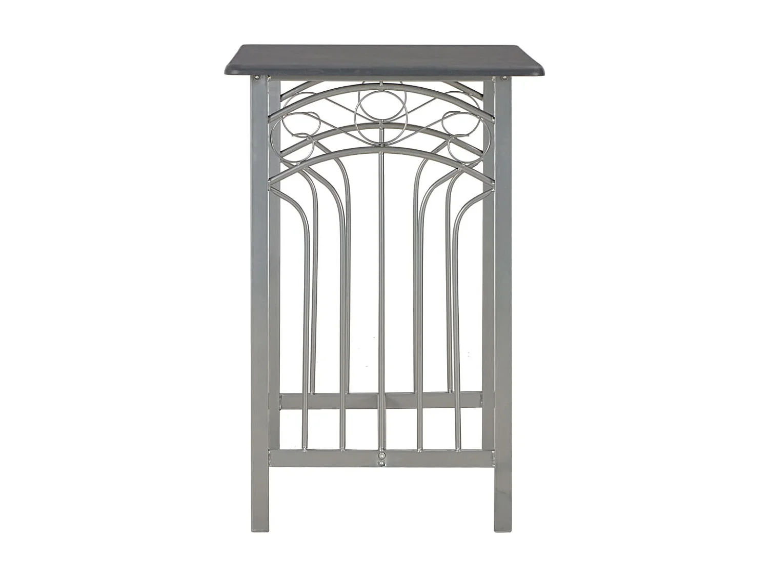Ensemble de bar 3 pcs Bois et acier Anthracite