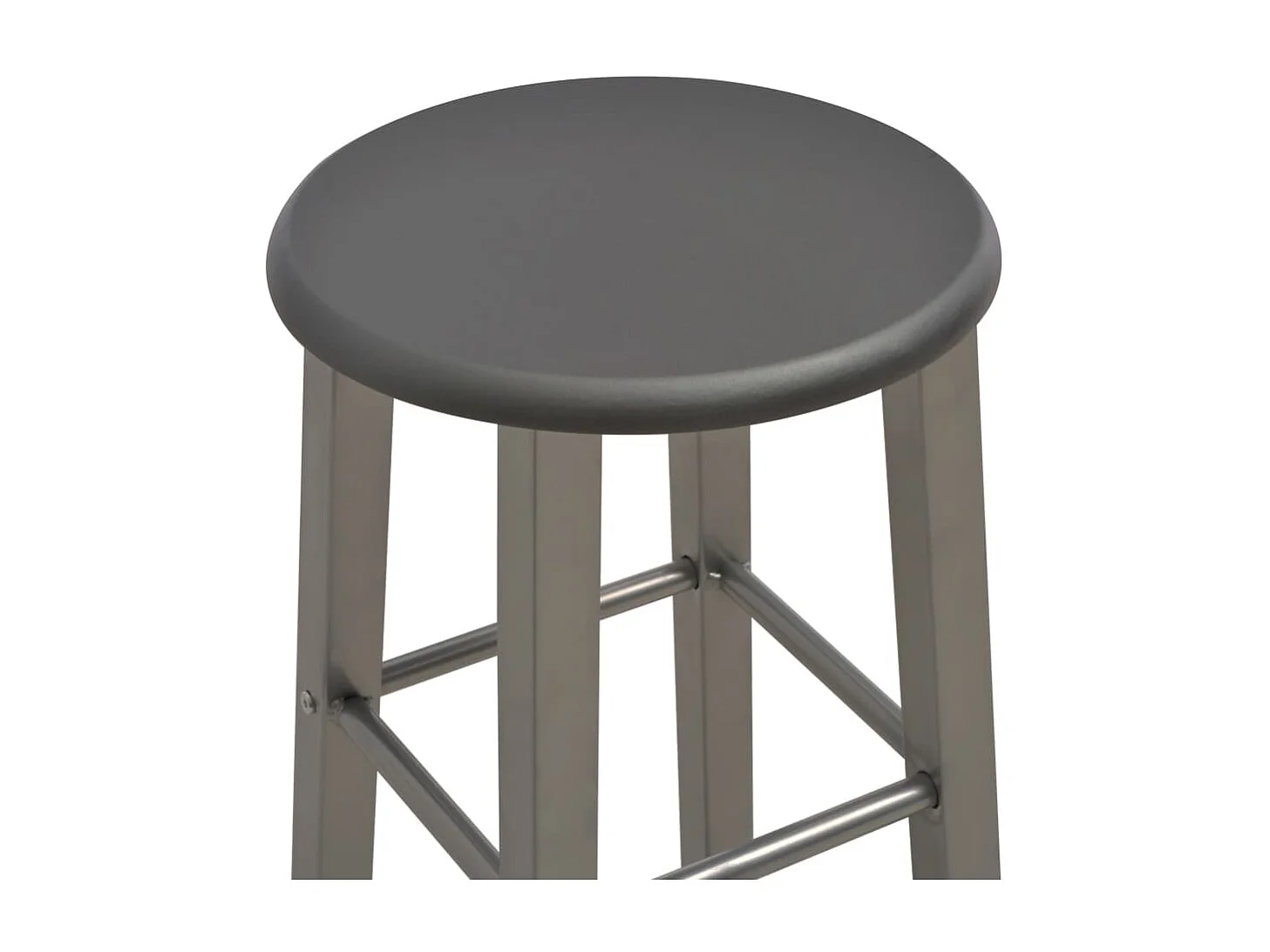 Ensemble de bar 3 pcs Bois et acier Anthracite