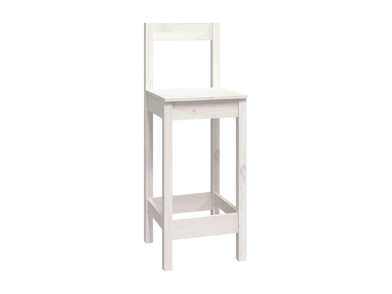 Ensemble de bar 9 pcs Blanc Bois de pin massif