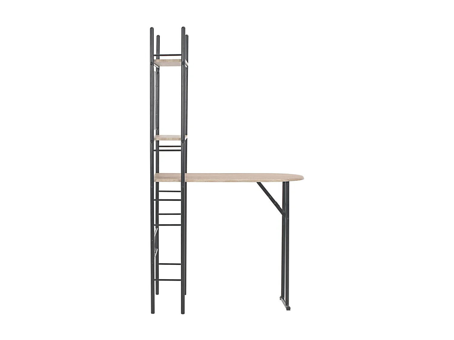 Vajilla plegable de 3 piezas y estante de almacenamiento de acero MDF