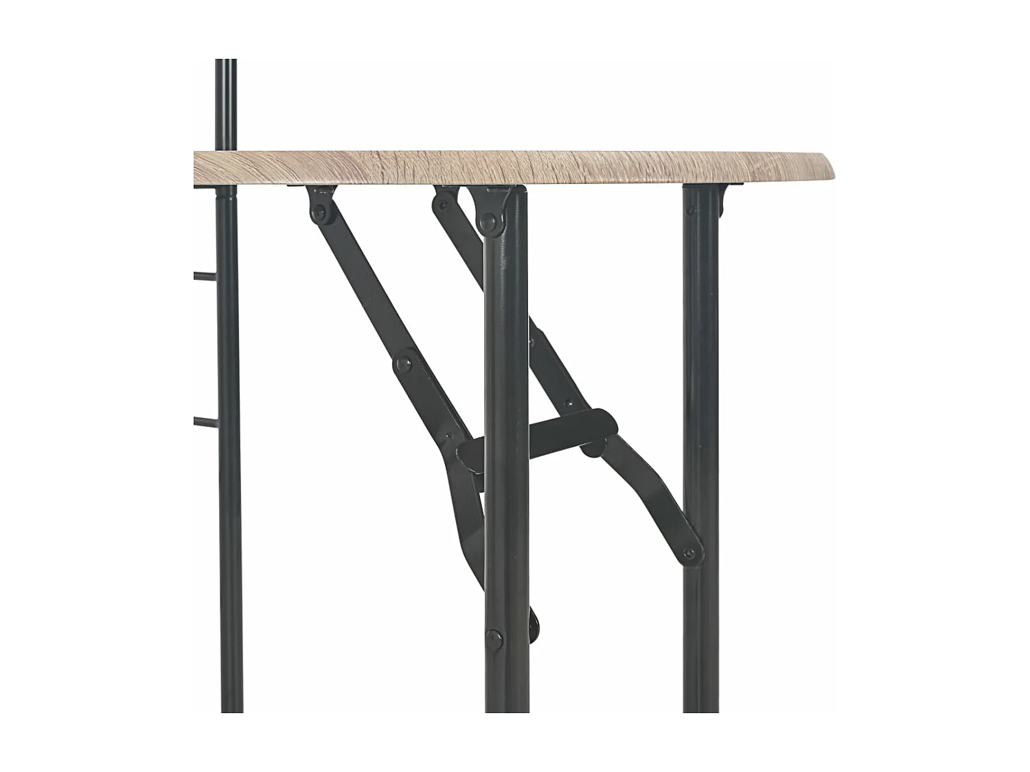 Vajilla plegable de 3 piezas y estante de almacenamiento de acero MDF