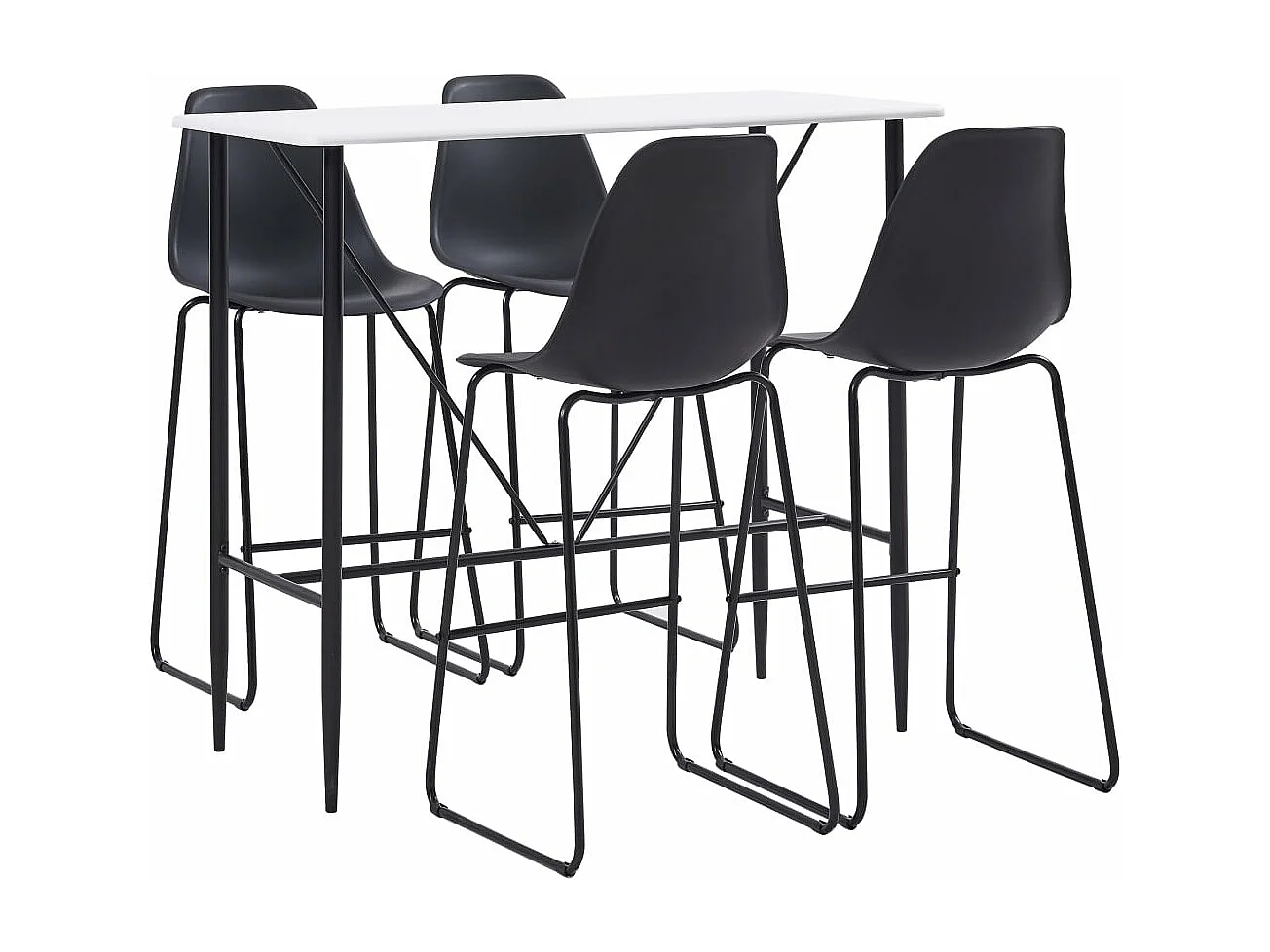 Ensemble de bar 5 pcs Plastique Noir