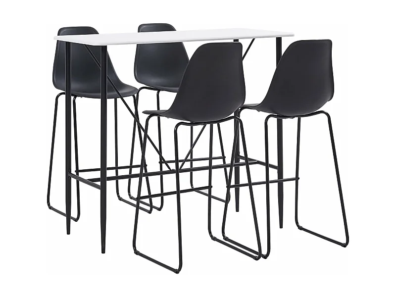 Ensemble de bar 5 pcs Plastique Noir
