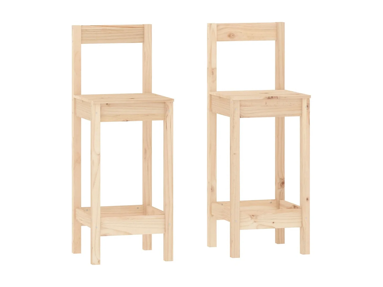 Ensemble de bar 3 pcs Bois de pin massif