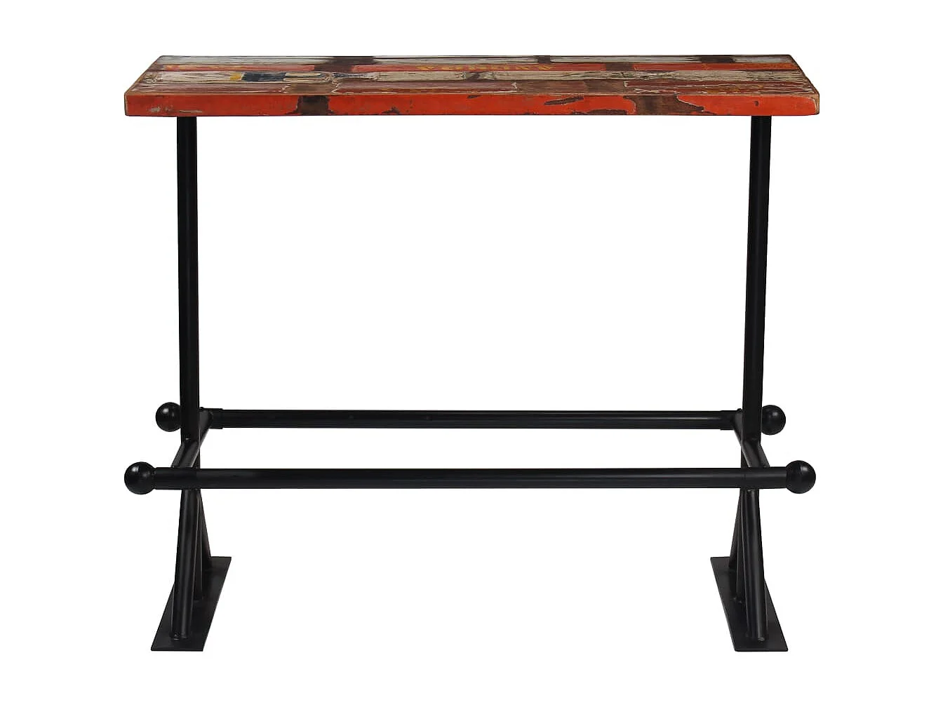 Mobilier de bar 5 pcs Bois de récupération massif Multicolore