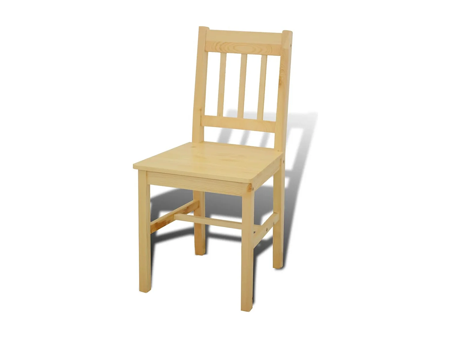 Tavolo da pranzo in legno con 4 sedie Naturale