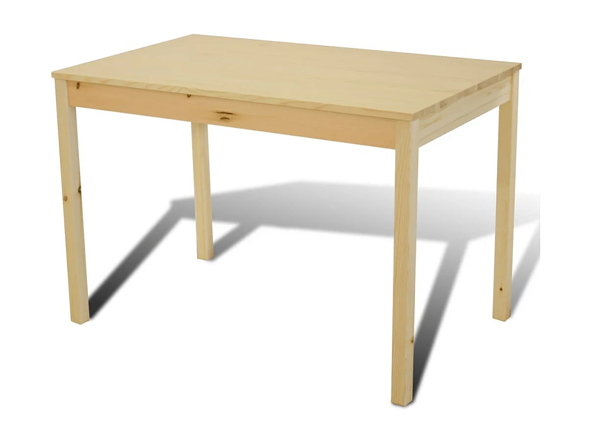Mesa de comedor de madera con 4 sillas Natural