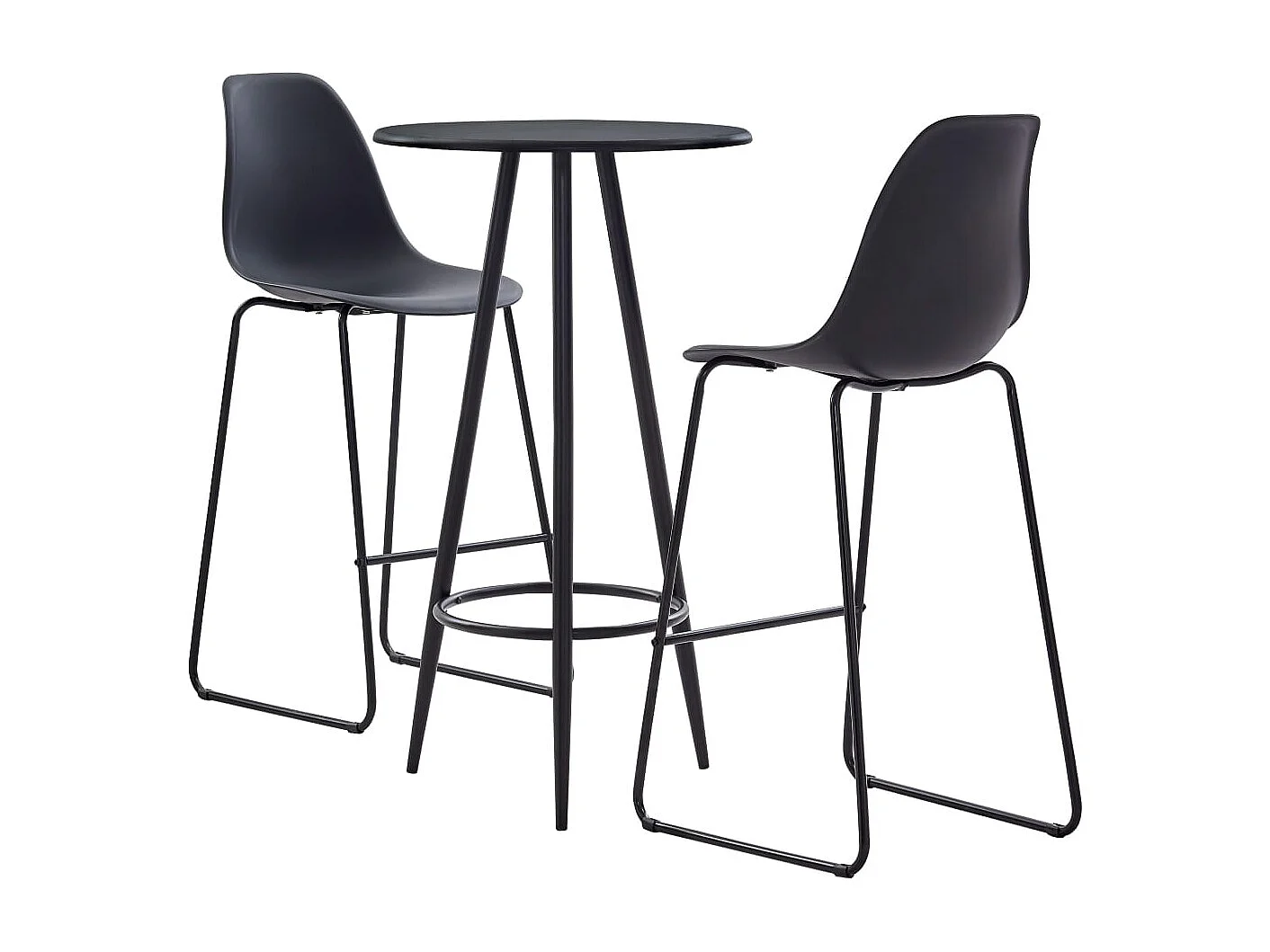Ensemble de bar 3 pcs Plastique Noir