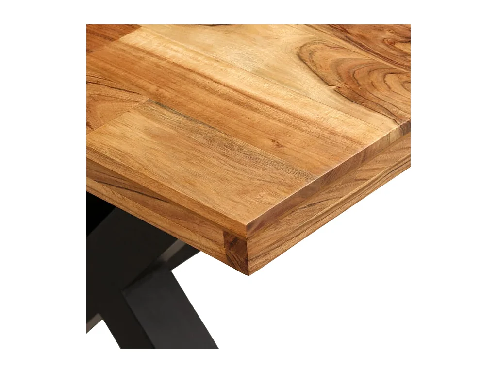 Set tavolo da pranzo 7 pezzi in legno di mango e acacia massiccia
