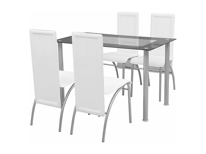 Jeu de salle à manger 5 pcs Blanc