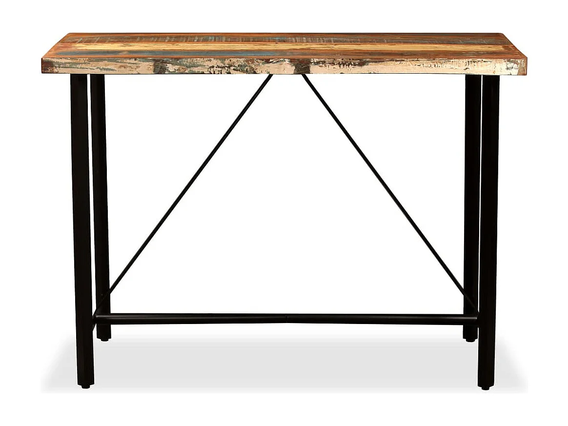 5-teiliges Bar-Set. Recyceltes Massivholz und echtes Leder