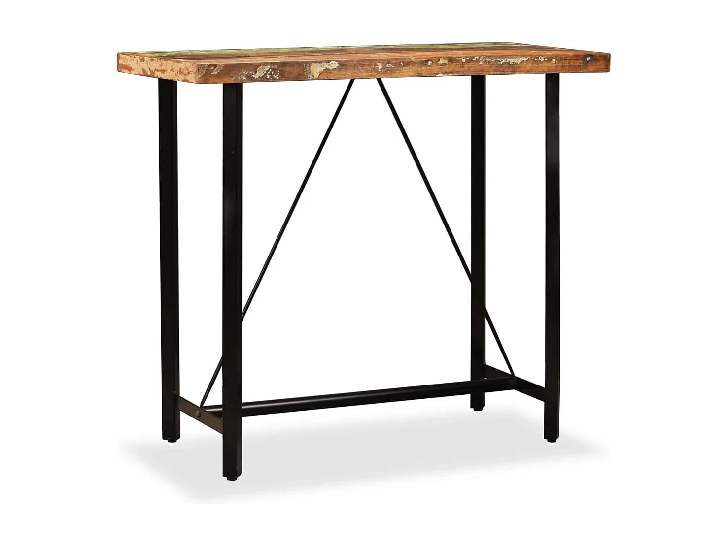 Set bar 5 pezzi Legno massello riciclato e vera pelle
