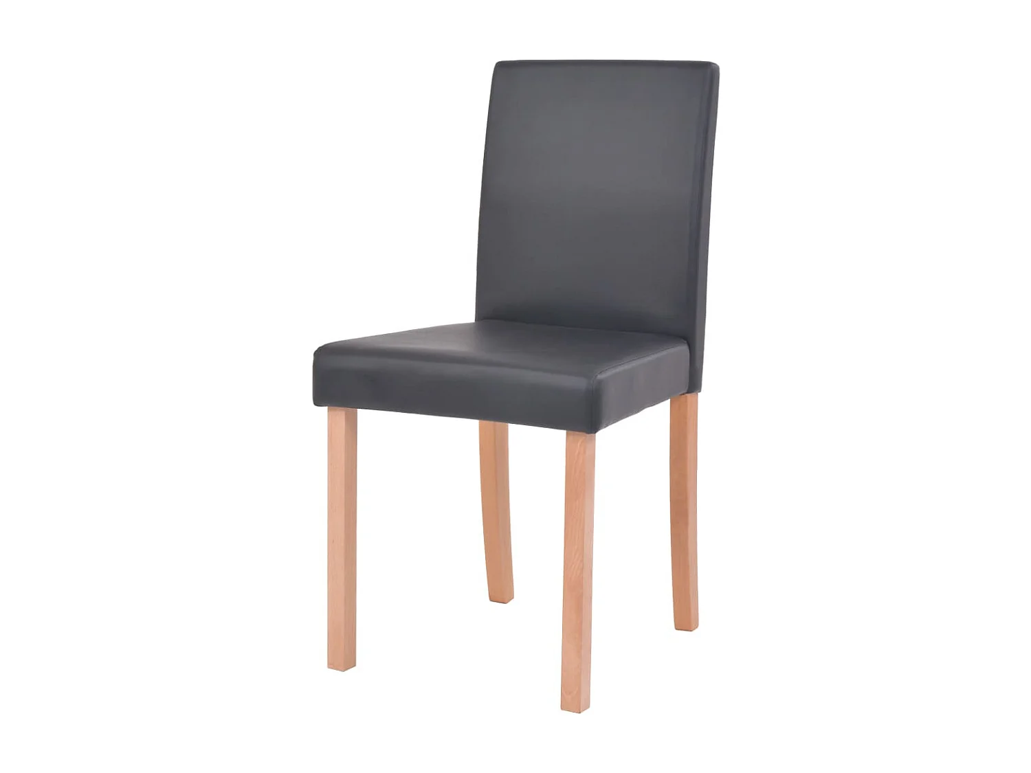 Table et chaises 7 pcs Cuir synthétique Chêne Noir