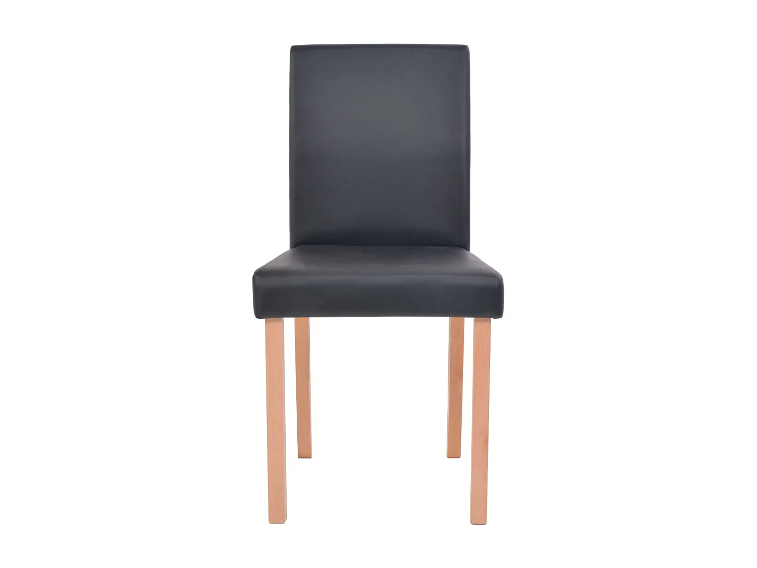 Table et chaises 7 pcs Cuir synthétique Chêne Noir