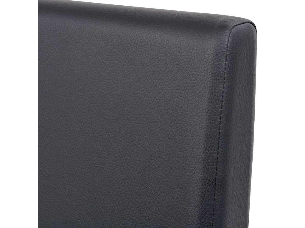 Table et chaises 7 pcs Cuir synthétique Chêne Noir