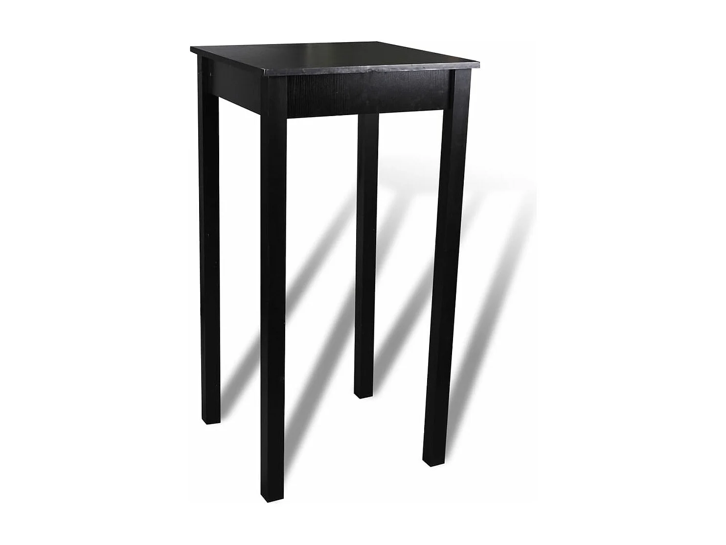Set de 1 table de bar et 2 tabourets noir
