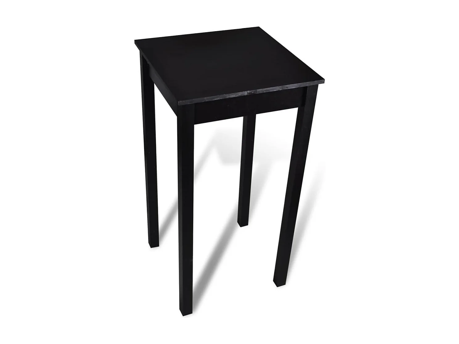 Set de 1 table de bar et 2 tabourets noir