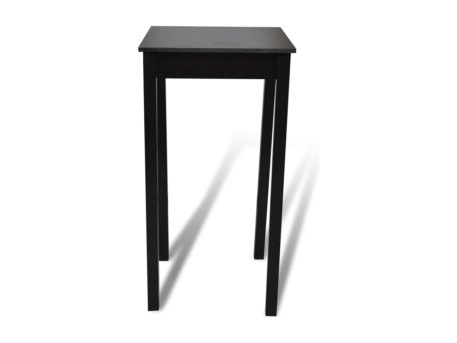 Set de 1 table de bar et 2 tabourets noir